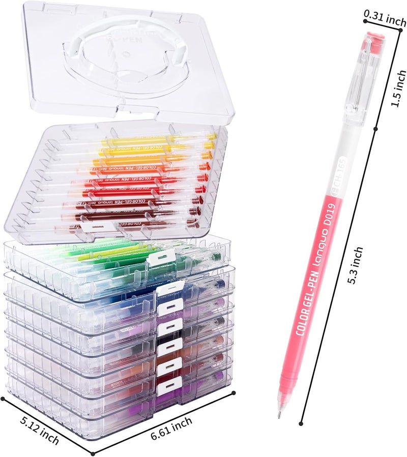Joyask Gel Pens For Coloring, 72 Pack Colored Pens for Black Paper & White Paper, 0.6MM Fine Point Pens for Coloring, Writing, Drawing, Journaling, Note Taking, Office, Home - Image 3